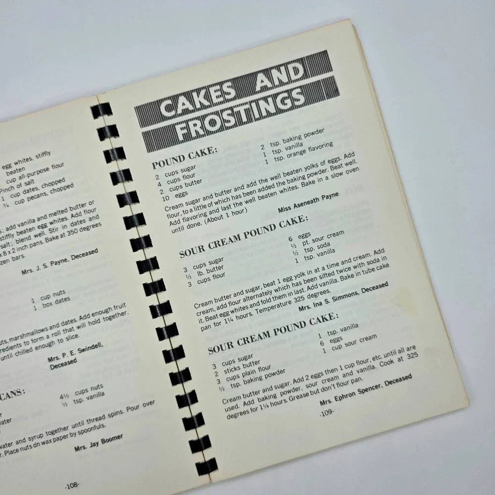 Hyde County Cookbook 1973 North Carolina‎ Vintage Spiralbound Recipes